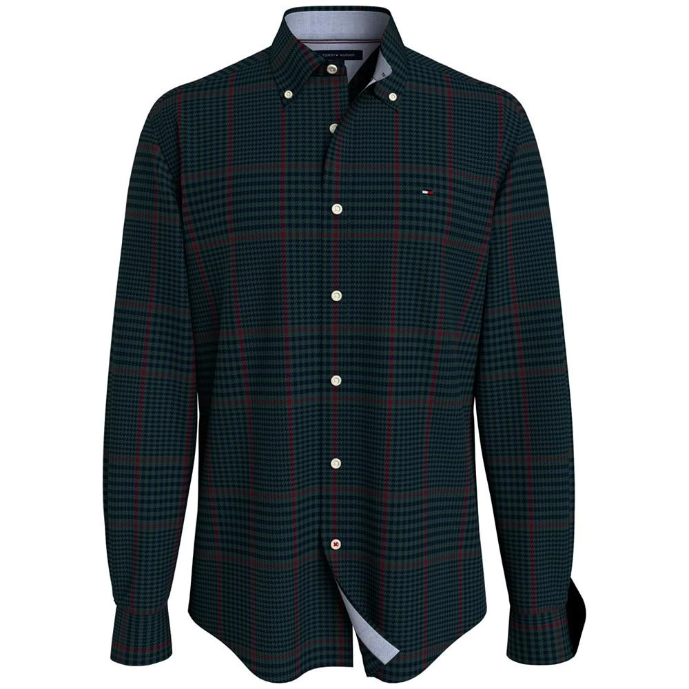 商品Tommy Hilfiger|Men's Plaid Long Sleeve Classic-fit Shirt,价格¥189,第4张图片详细描述