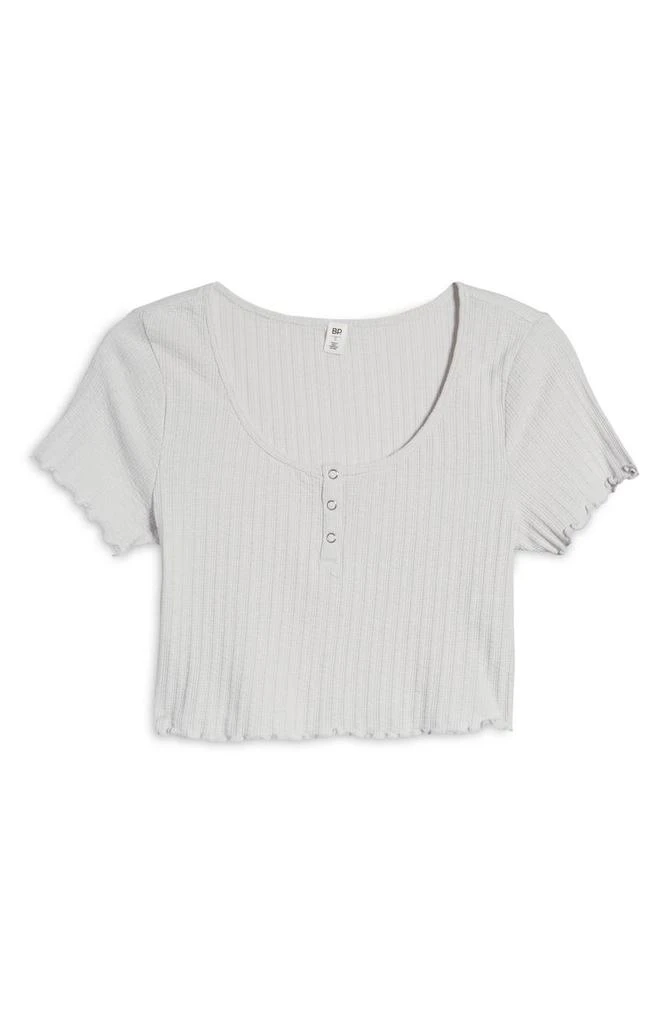 商品BP.|Pointelle Rib Crop Henley,价格¥46,第5张图片详细描述