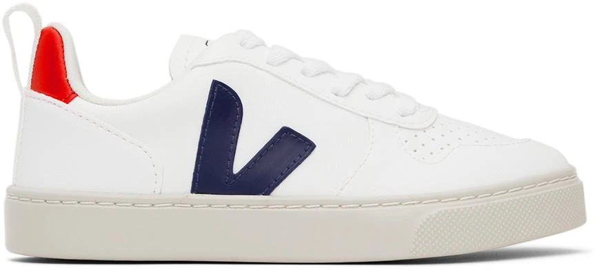 商品Veja|Kids White & Navy Esplar Sneakers,价格¥567,第1张图片