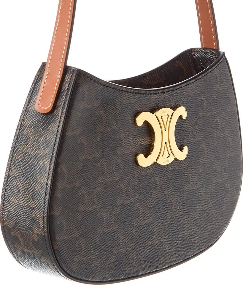 商品Celine|CELINE Tilly Medium Triomphe Canvas & Leather Shoulder Bag,价格¥11857,第3张图片详细描述