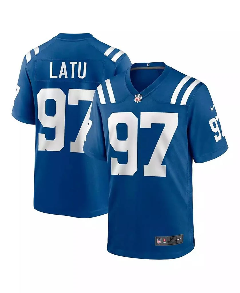 商品NIKE|Men's Laiatu Latu Royal Indianapolis Colts 2024 NFL Draft First Round Pick Player Game Jersey,价格¥776,第1张图片