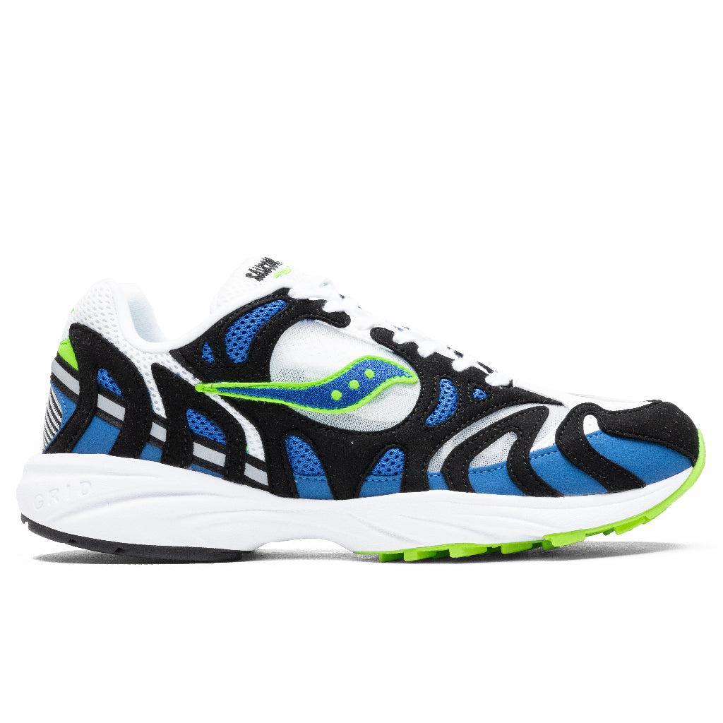 商品Saucony|Saucony Grid Azura 2000 OG - White/Blue/Lime,价格¥724,第1张图片