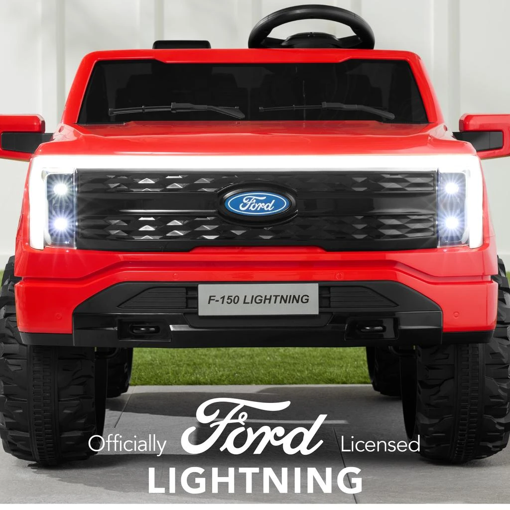 商品Best Choice Products|Kids 24V Ride On Truck Officially Licensed Ford Lightning w/ Remote, LED Lights, 2 Speeds,价格¥2913,第2张图片详细描述