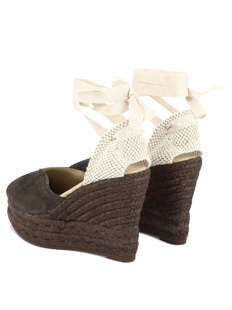 商品MANEBÍ|Heart-Shaped Wedge Espadrilles Brown,价格¥630,第4张图片详细描述