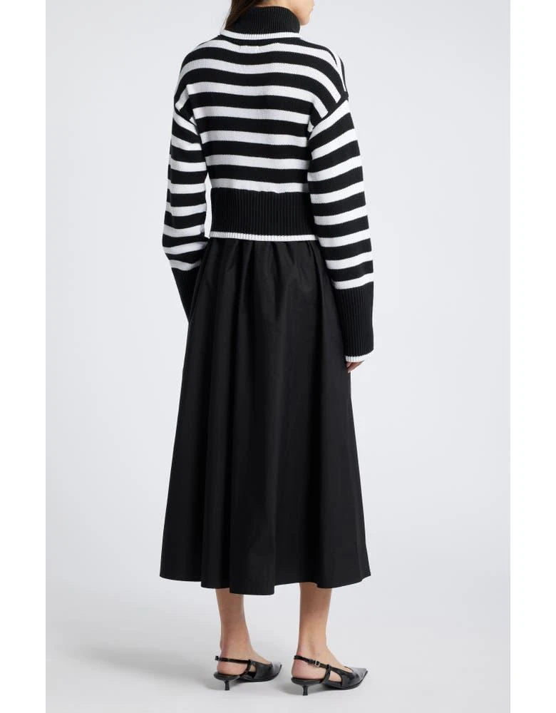 商品Moon River|Mixed Media Long Sleeve Midi Dress,价格¥486,第2张图片详细描述