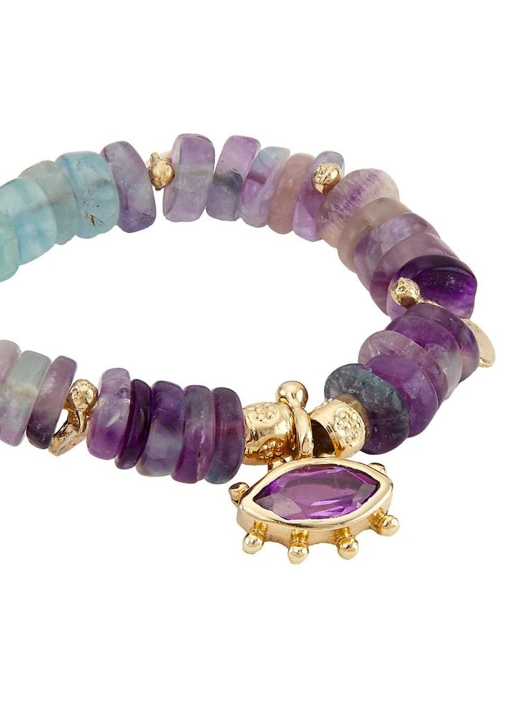 商品Room Service|Bless Life 24K Gold-Plate & Fluorite Bracelet,价格¥1814,第4张图片详细描述
