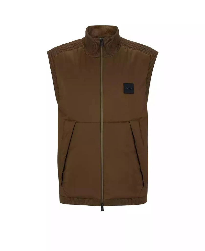 商品Hugo Boss|Men's Logo Patch Regular-Fit Gilet Vest,价格¥1457,第4张图片详细描述