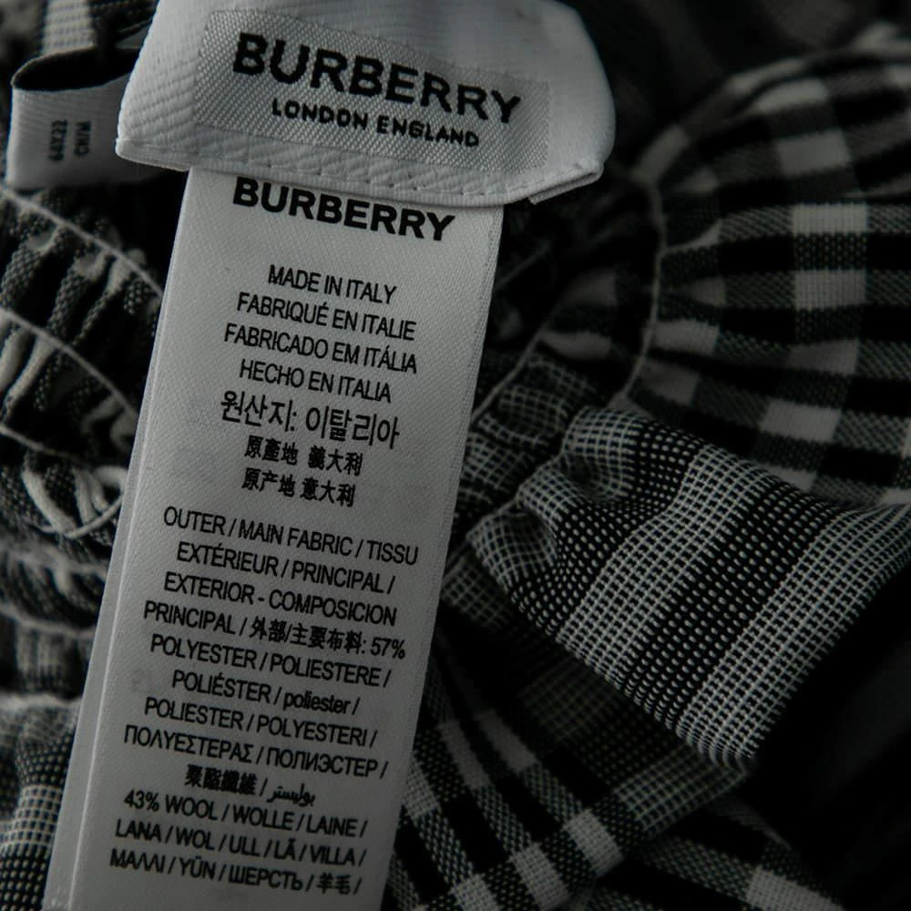 商品[二手商品] Burberry|Burberry Monochrome Gingham Wool Blend Ruched Sleeves S/M,价格¥1384,第3张图片详细描述