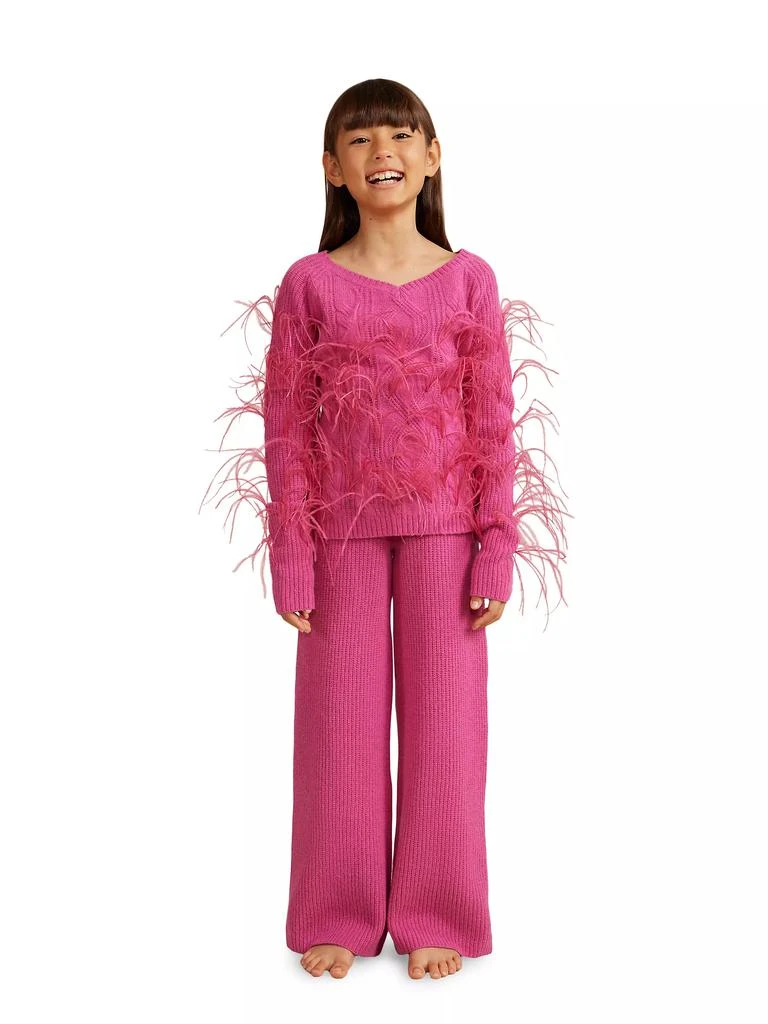 商品Cult Gaia|Little Girl's & Girl's Danton Feather-Trimmed Sweater,价格¥711,第3张图片详细描述