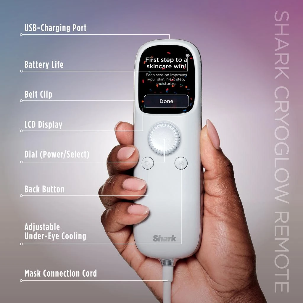 Shark Beauty CryoGlow Under- Eye Cooling + LED Anti-Aging & Skin Clearing Face Mask 商品