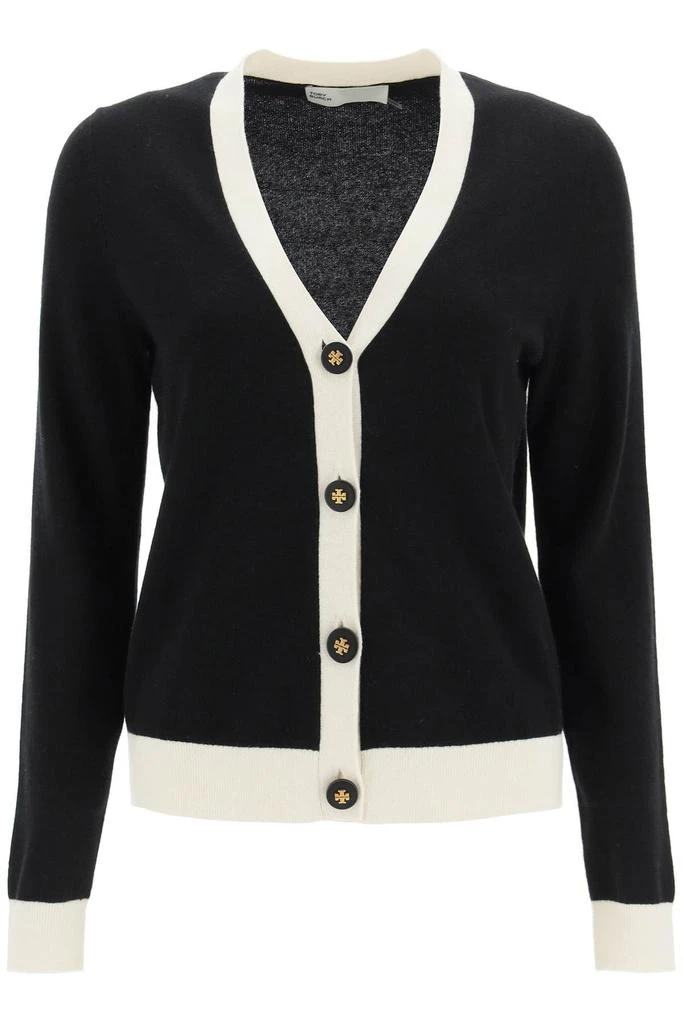 商品Tory Burch|CASHMERE CARDIGAN WITH CONTRAST TRIMMINGS,价格¥3242,第1张图片