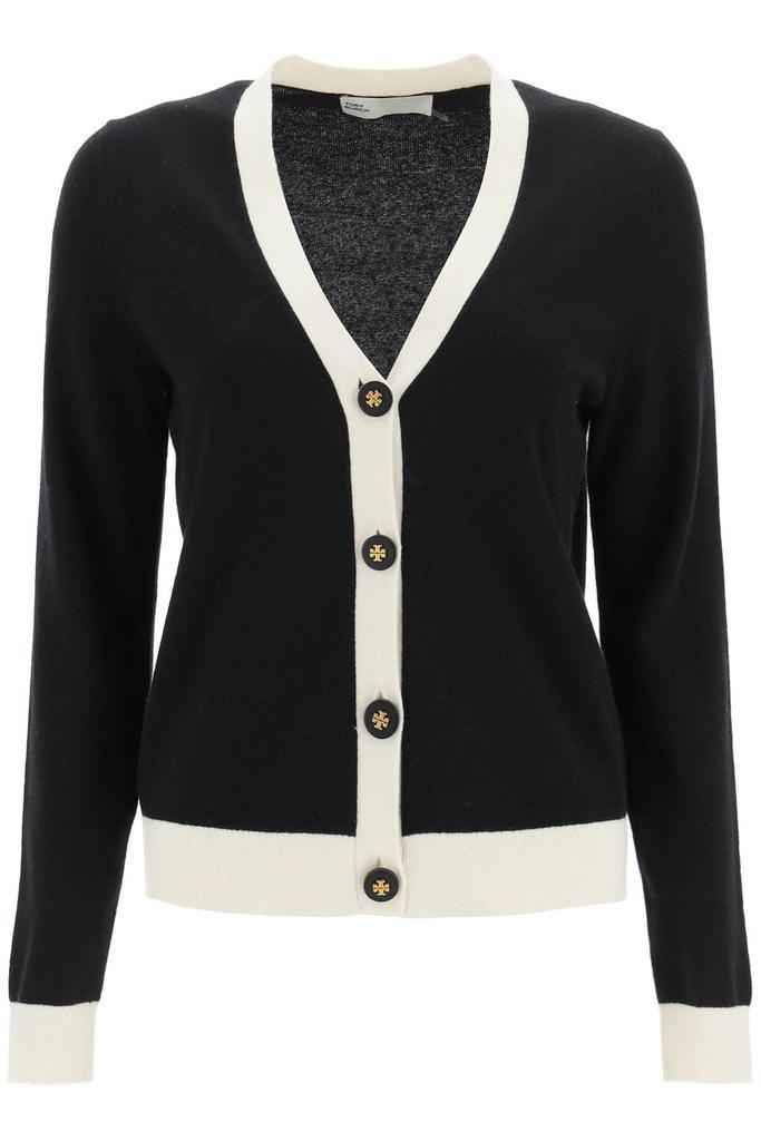 商品Tory Burch|CASHMERE CARDIGAN WITH CONTRAST TRIMMINGS,价格¥2818,第1张图片