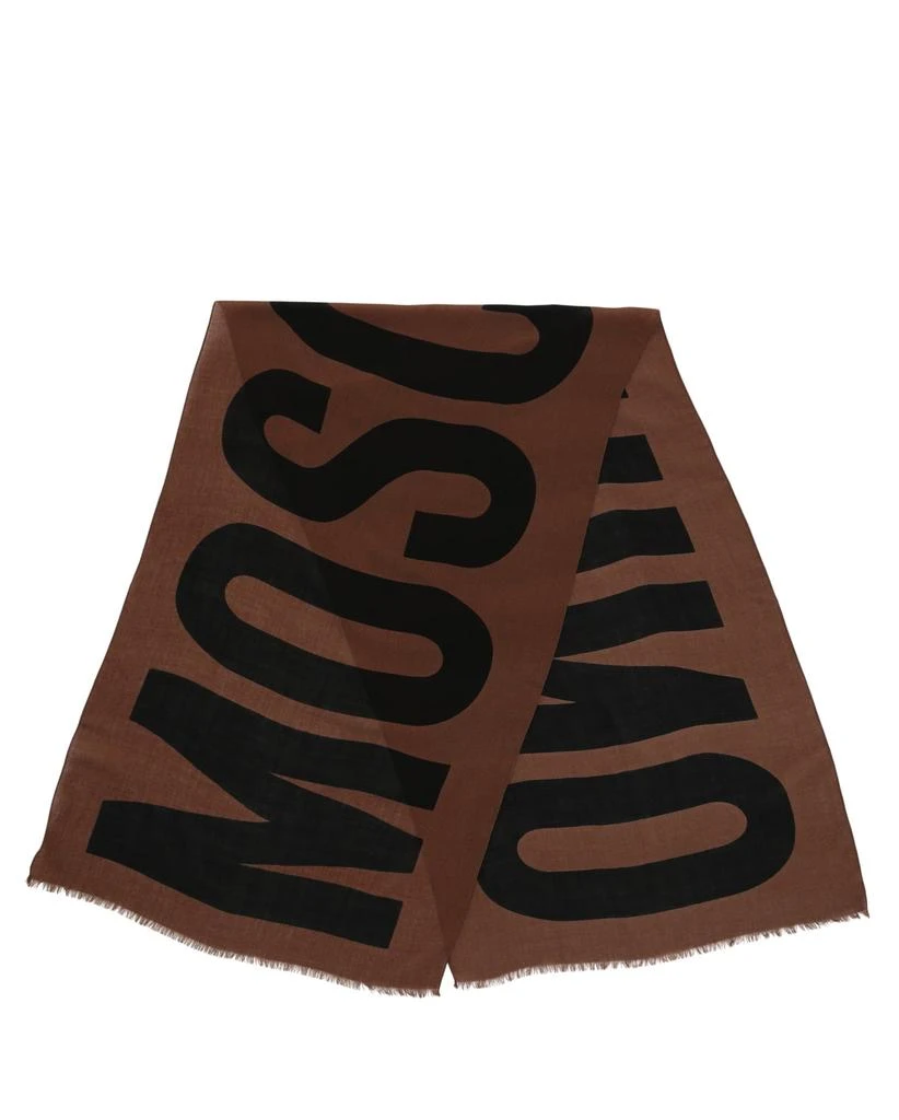 商品Moschino|Logo Print Wool Scarf,价格¥608,第2张图片详细描述