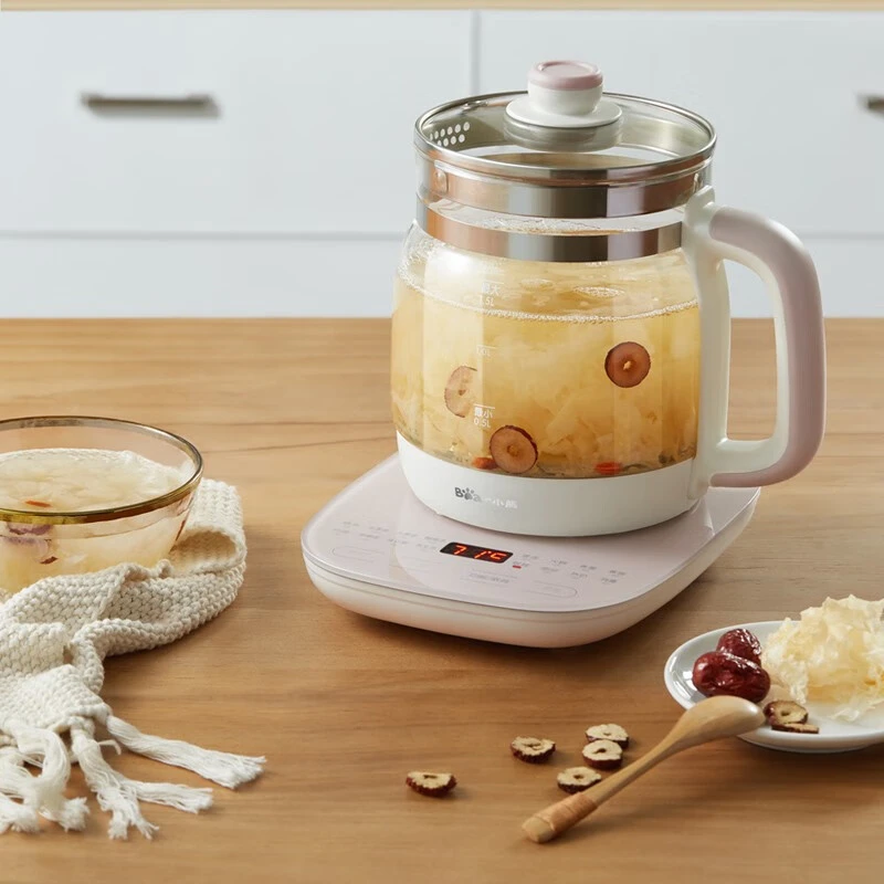 商品[国内直发] Bear|小熊（Bear） 养生壶 煮茶器 煮茶壶电水壶烧水壶1.5L触屏玻璃花茶壶 YSH-A15Z8 触屏调控-钢化玻璃面板,价格¥264,第1张图片