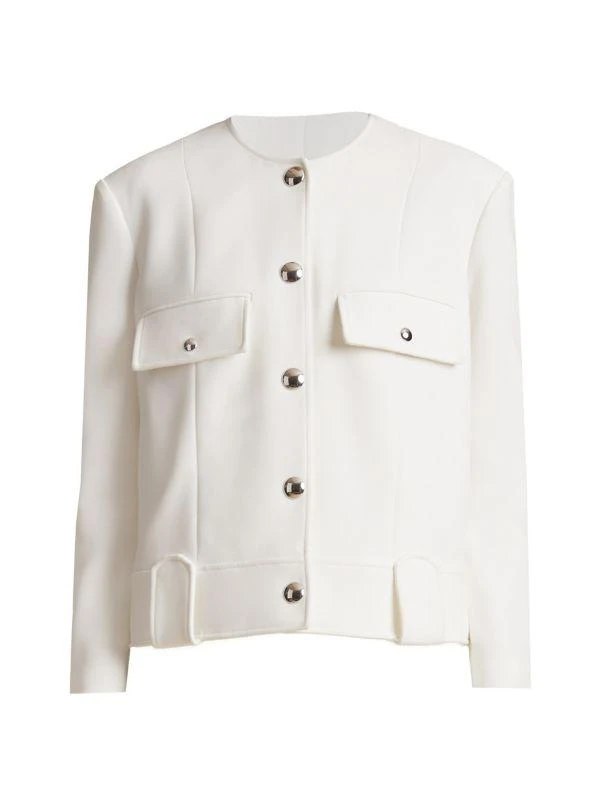 商品Khaite|Laybin Melton Wool-Blend Jacket,价格¥10477,第1张图片