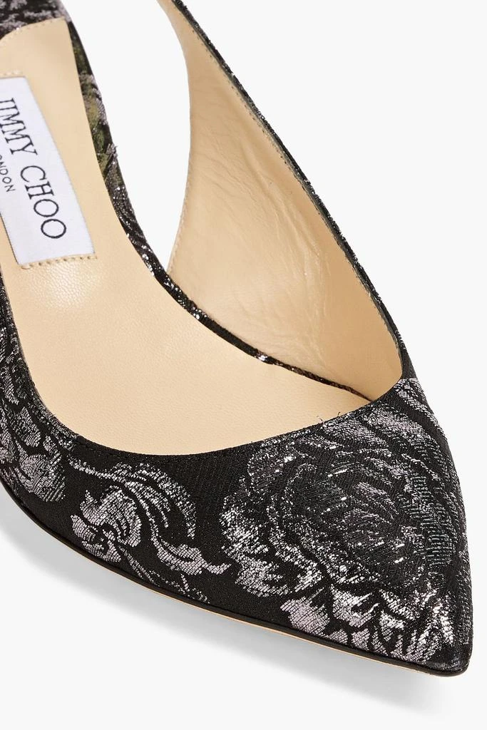 商品Jimmy Choo|Gemma 40 metallic brocade slingback pumps,价格¥2458,第4张图片详细描述