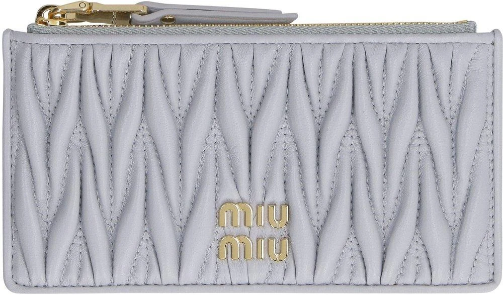 商品Miu Miu|Miu Miu Logo Plaque Zipped Card Holder,价格¥2577,第1张图片