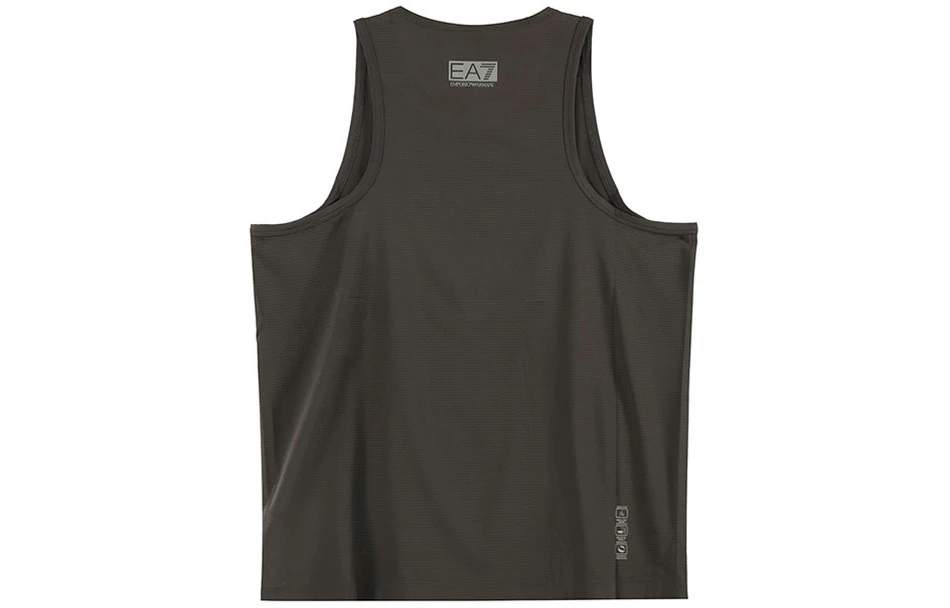 商品[国内直发] Emporio Armani|[预售3天]阿玛尼 EA7 SS23 数字风格印花透气无袖背心 男款 深灰绿色,价格¥577,第3张图片详细描述