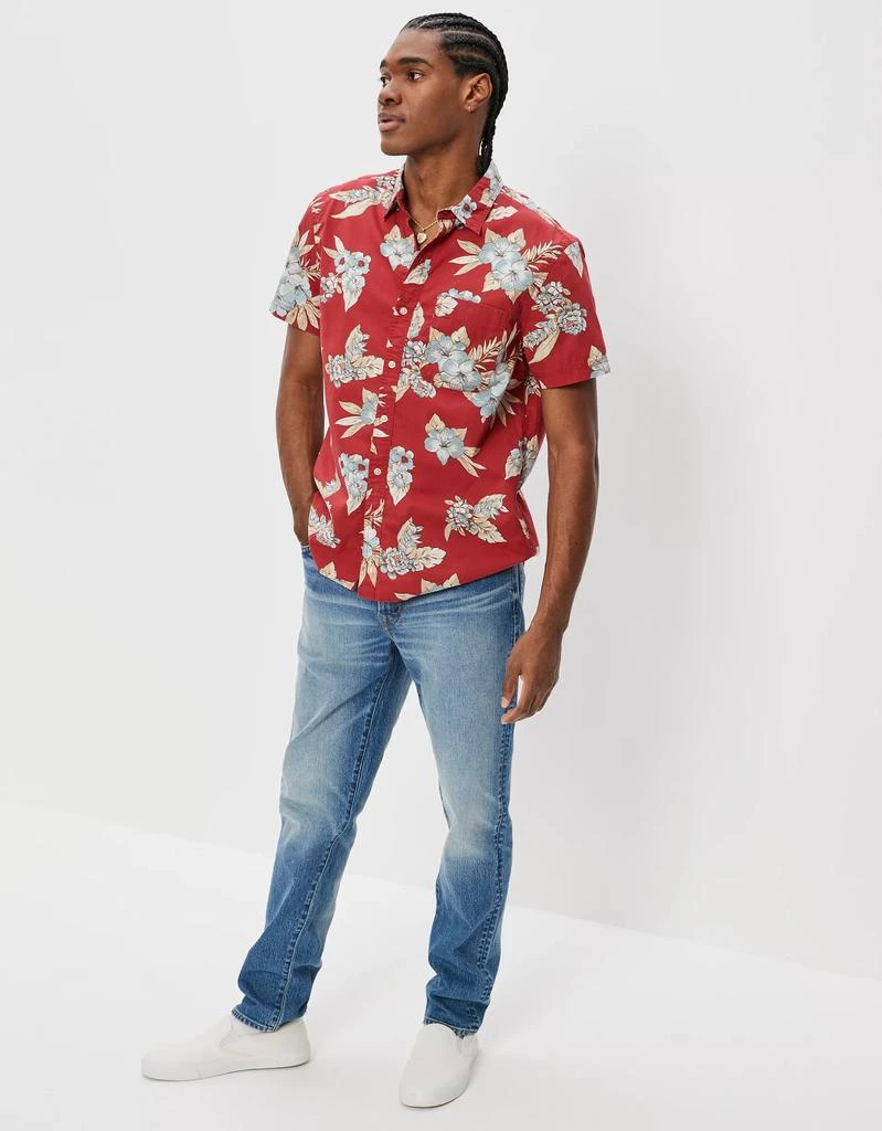 商品AE|AE Tropical Button-Up Resort Shirt,价格¥116,第3张图片详细描述