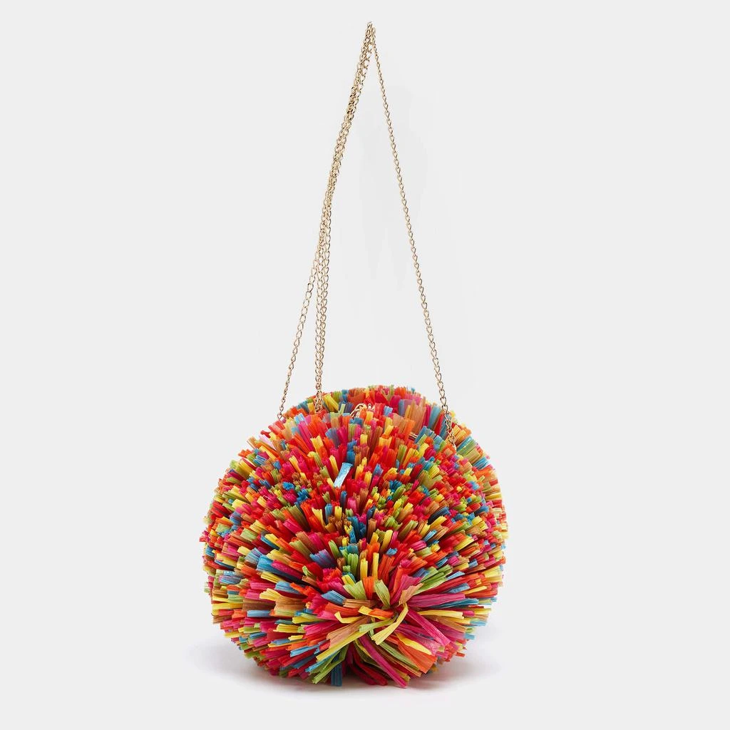 商品[二手商品] Charlotte Olympia|Charlotte Olympia Multicolor Straw and Suede Fiesta Chain Clutch Bag,价格¥3109,第4张图片详细描述