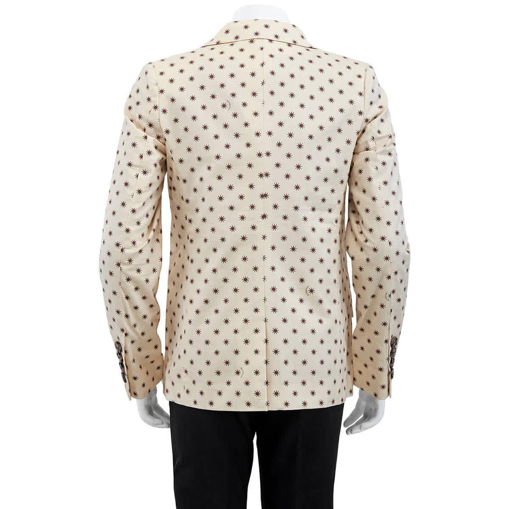 Burberry Boys Star Print Cotton Tailored Blazer Jacket, Size 6Y商品第3张图片规格展示