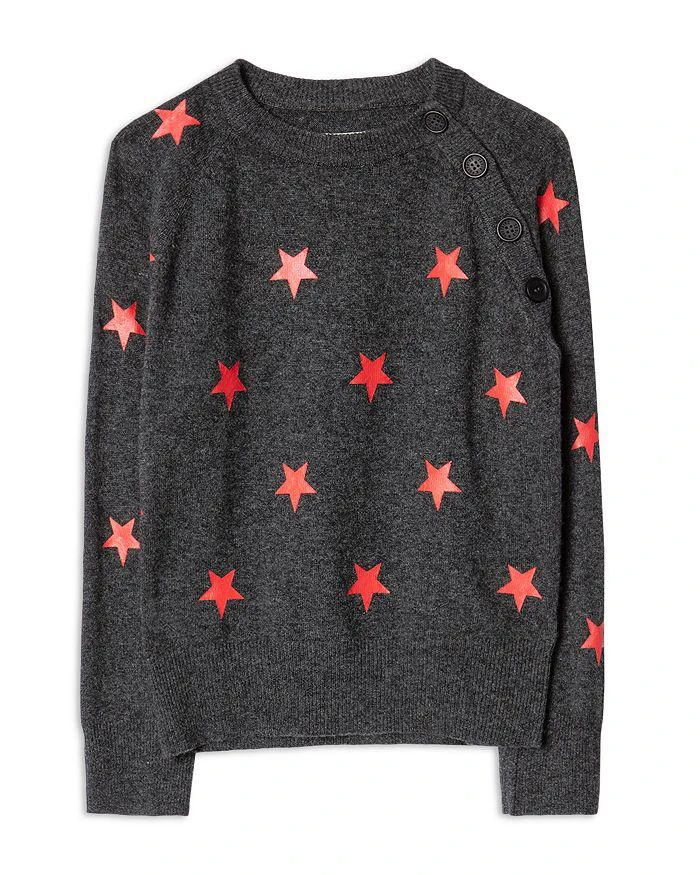 商品Zadig&Voltaire|Girls' Ava Star Sweater - Little Kid, Big Kid,价格¥906,第1张图片详细描述