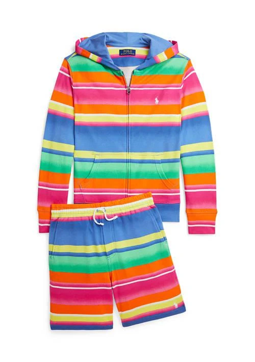 商品Ralph Lauren|Lauren Childrenswear Boys 8 20 Striped Spa Terry Full Zip Hoodie,价格¥739,第3张图片详细描述