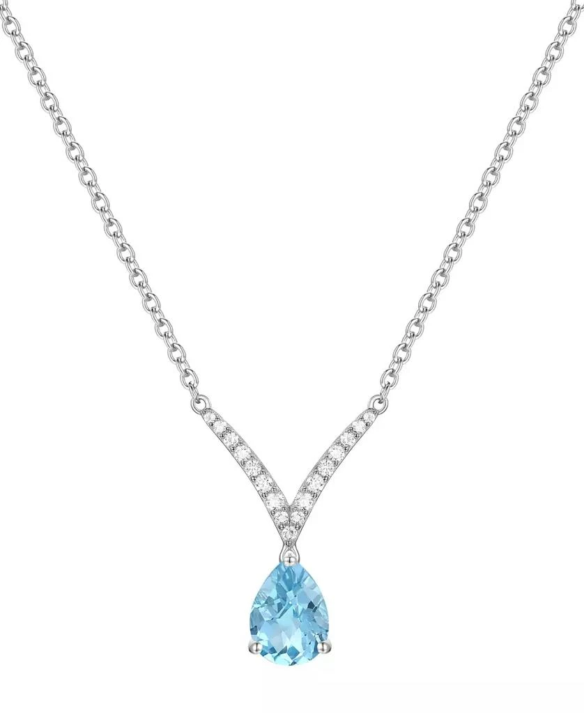 商品Macy's|Gemstone & Diamond (1/6 ct. t.w.) Necklace in 14k Gold,价格¥2356,第1张图片