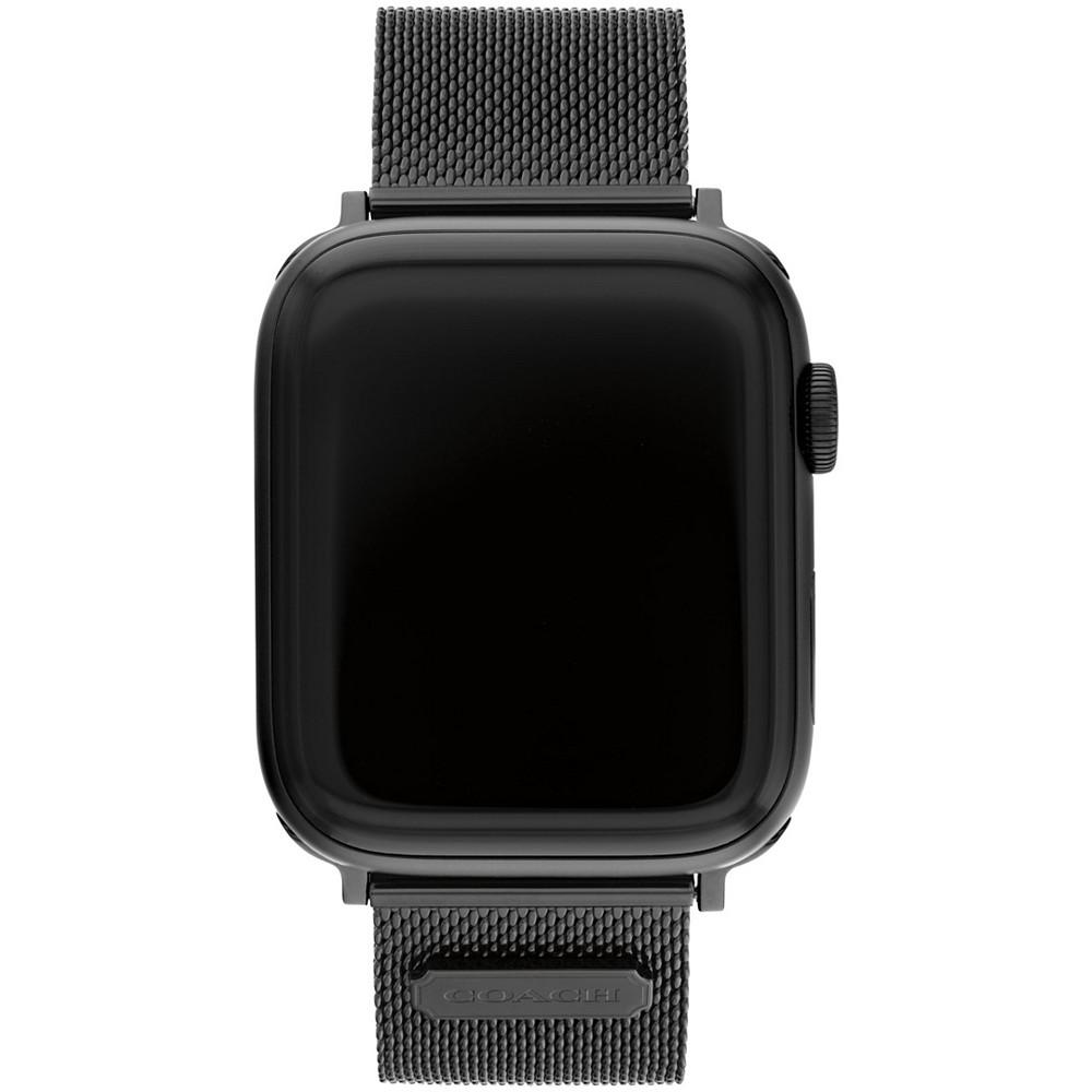 Black Stainless Steel Mesh Bracelet for Apple Watch® 42/44/45mm商品第1张图片规格展示