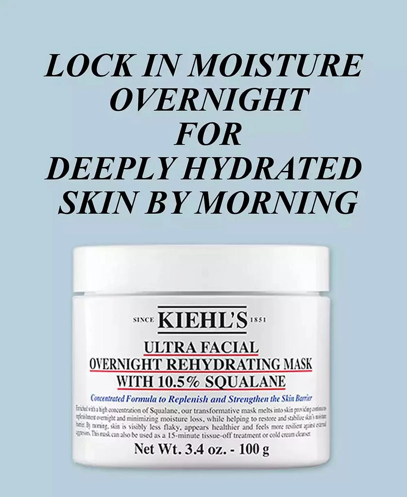 商品Kiehl's|Ultra Facial Overnight Hydrating Mask With 10.5% Squalane, 3.4 oz.,价格¥342,第4张图片详细描述