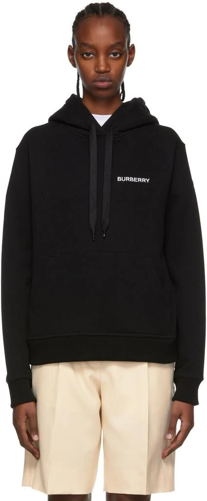 商品Burberry|Black Cotton Hoodie,价格¥2760,第1张图片