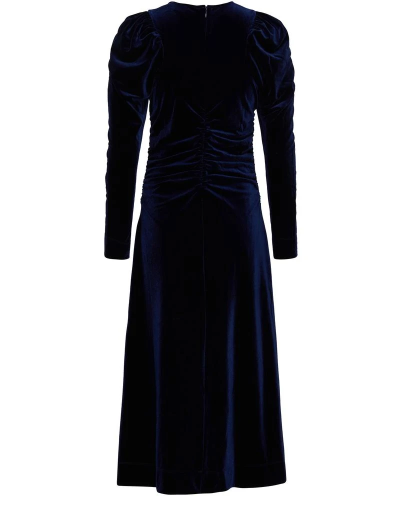 商品Ganni|天鹅绒平纹缩褶长款连衣裙,价格¥1104,第3张图片详细描述
