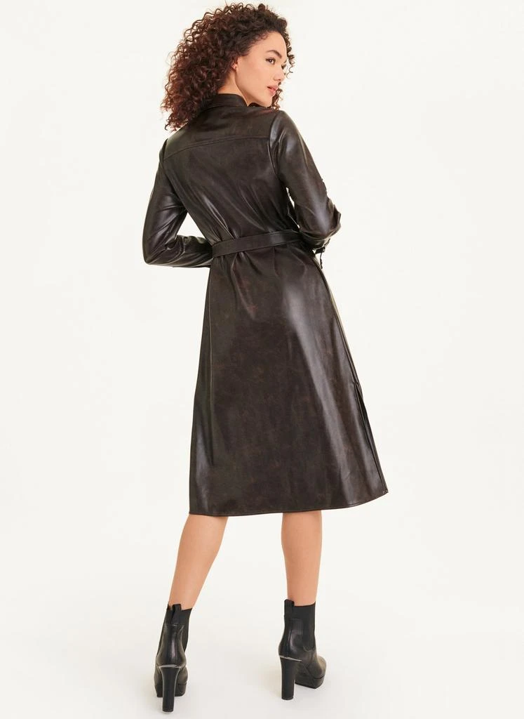 商品DKNY|Long Sleeve Faux Leather Dress,价格¥1269,第5张图片详细描述