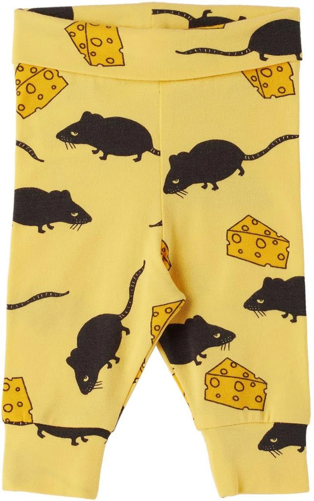商品Mini Rodini|Baby Yellow Mouse Leggings,价格¥148,第1张图片