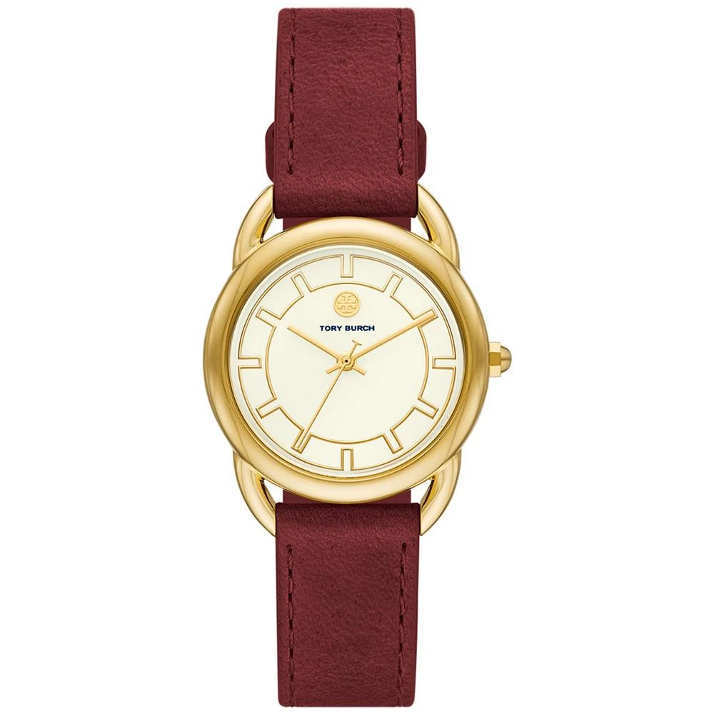 商品Tory Burch|Women's Red Leather Strap Watch 32mm,价格¥1409,第1张图片