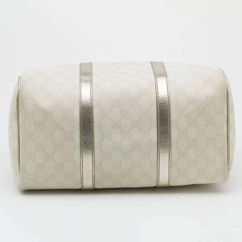 Gucci White/Silver GG Supreme Canvas And Leather Joy Boston Bag 商品
