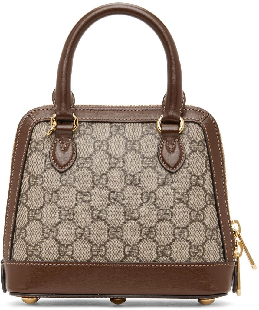 商品Gucci|Beige & Brown Small GG 'Gucci 1955' Horsebit Bag,价格¥16963,第4张图片详细描述