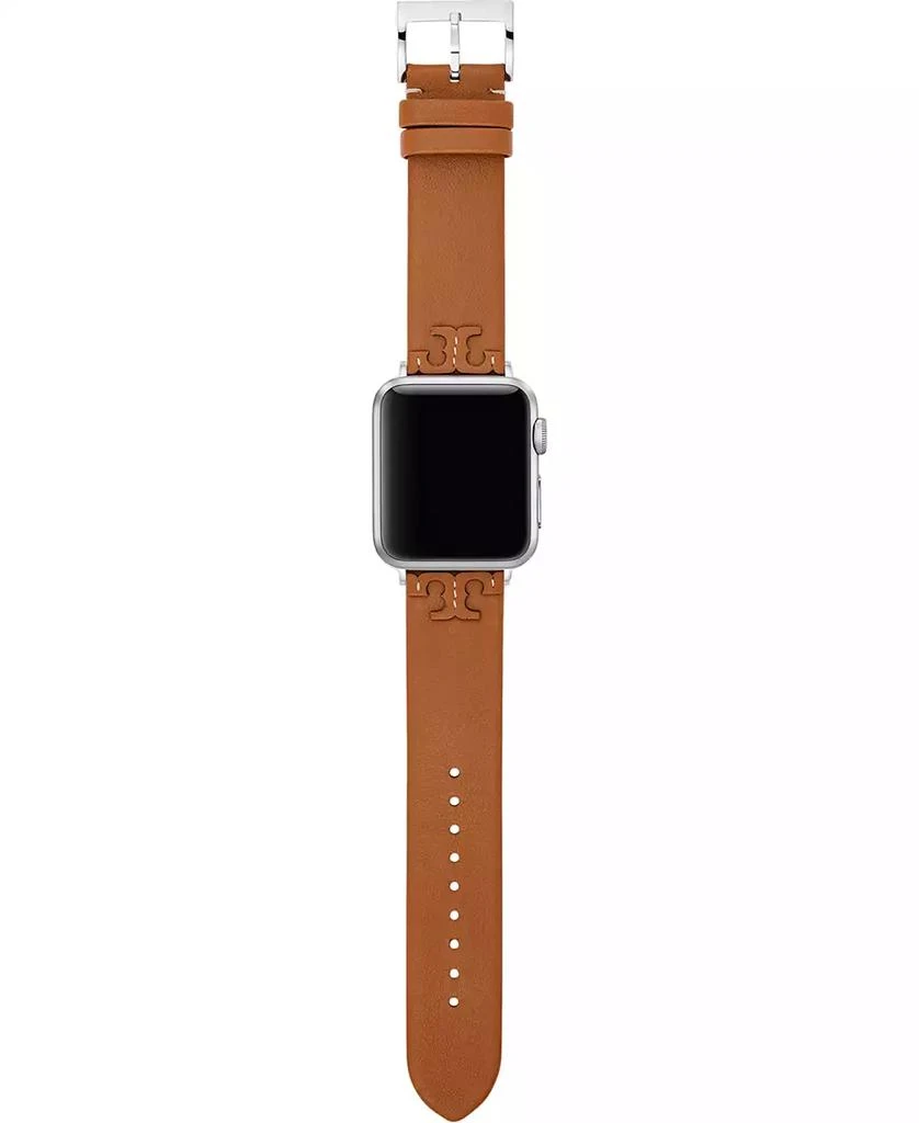商品Tory Burch|Women's McGraw Luggage  Band For Apple Watch® Leather Strap 38mm/40mm,价格¥643,第2张图片详细描述