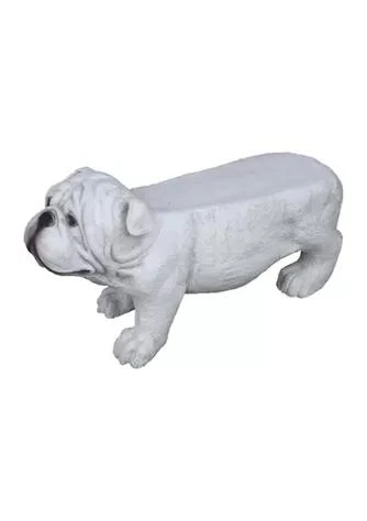 商品Santa's Workshop Inc|Workshop 31 Inch White Bulldog Bench,价格¥3485,第1张图片