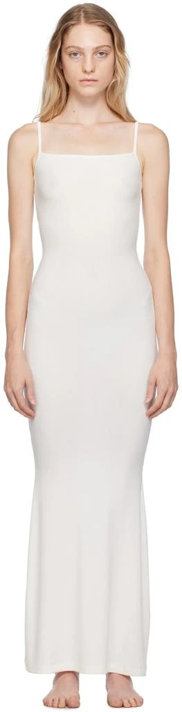 商品SKIMS|White Soft Lounge Long Slip Dress,价格¥756,第1张图片