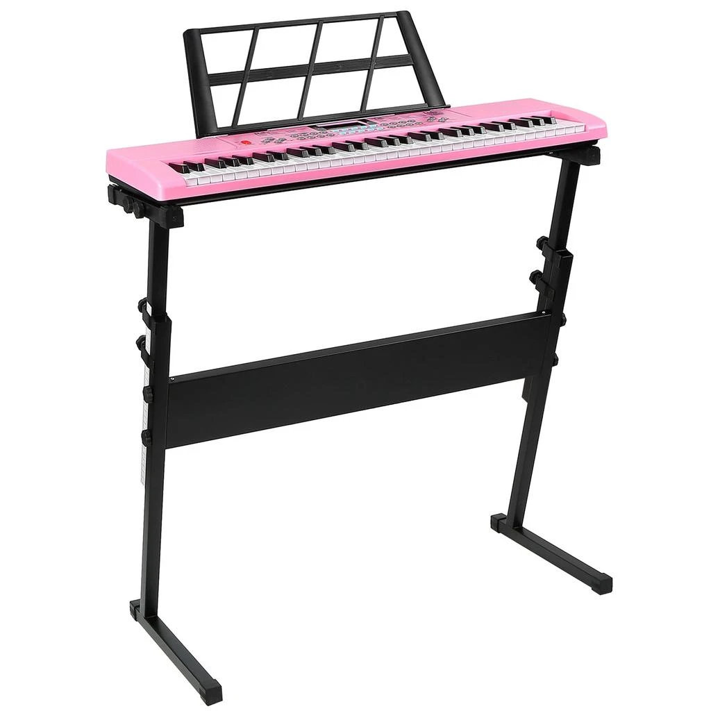 商品Fresh Fab Finds|61-Key Digital Music Keyboard with Stand & Microphone for Kids,价格¥946,第1张图片