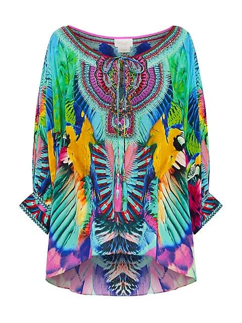商品Camilla|Silk Printed Blouse,价格¥1783,第1张图片