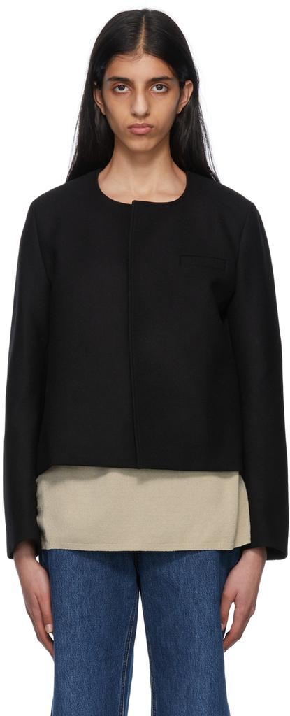 Black Wool Jacket商品第1张图片规格展示