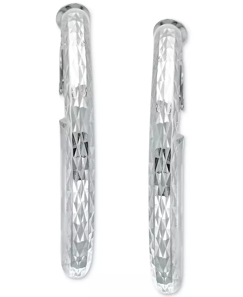 商品Giani Bernini|Medium Patterned Hoop Earrings in Sterling Silver, 40mm, Created for Macy's,价格¥368,第3张图片详细描述