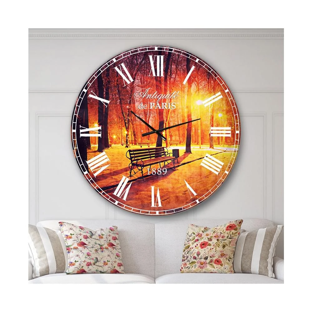 商品Designart|Landscape Oversized Round Metal Wall Clock - 36 x 36,价格¥1727,第2张图片详细描述