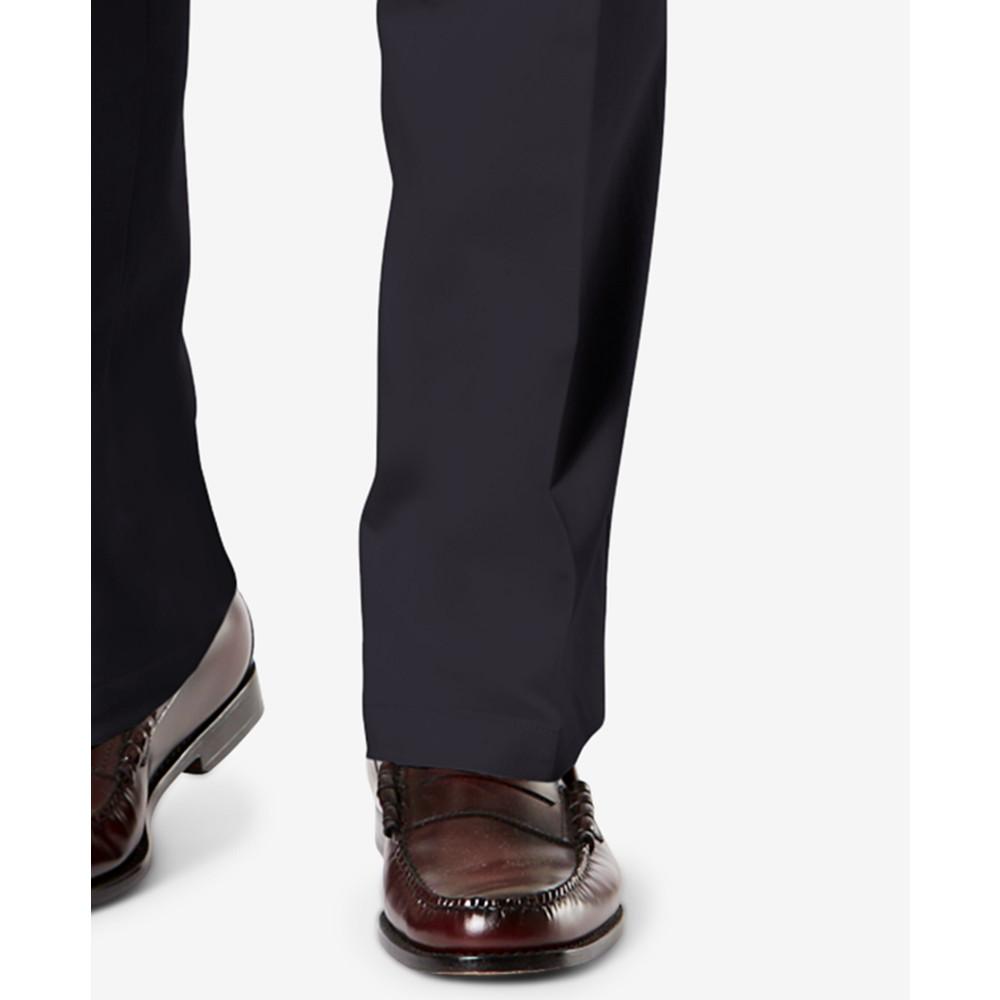 Men's Signature Lux Cotton Straight Fit Creased Stretch Khaki Pants商品第5张图片规格展示