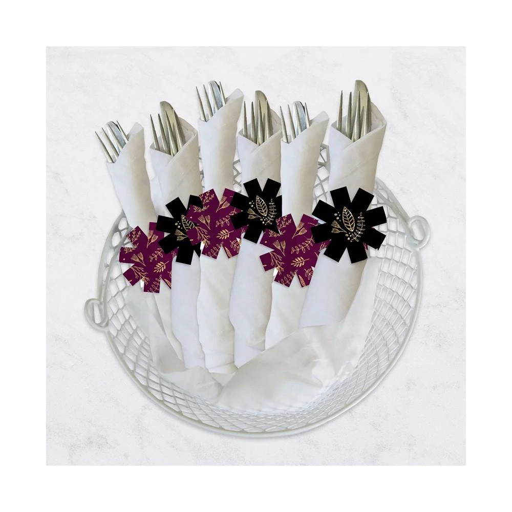 商品Big Dot of Happiness|Elegant Thankful for Friends Thanksgiving Party Paper Napkin Rings 24 Ct,价格¥112,第3张图片详细描述