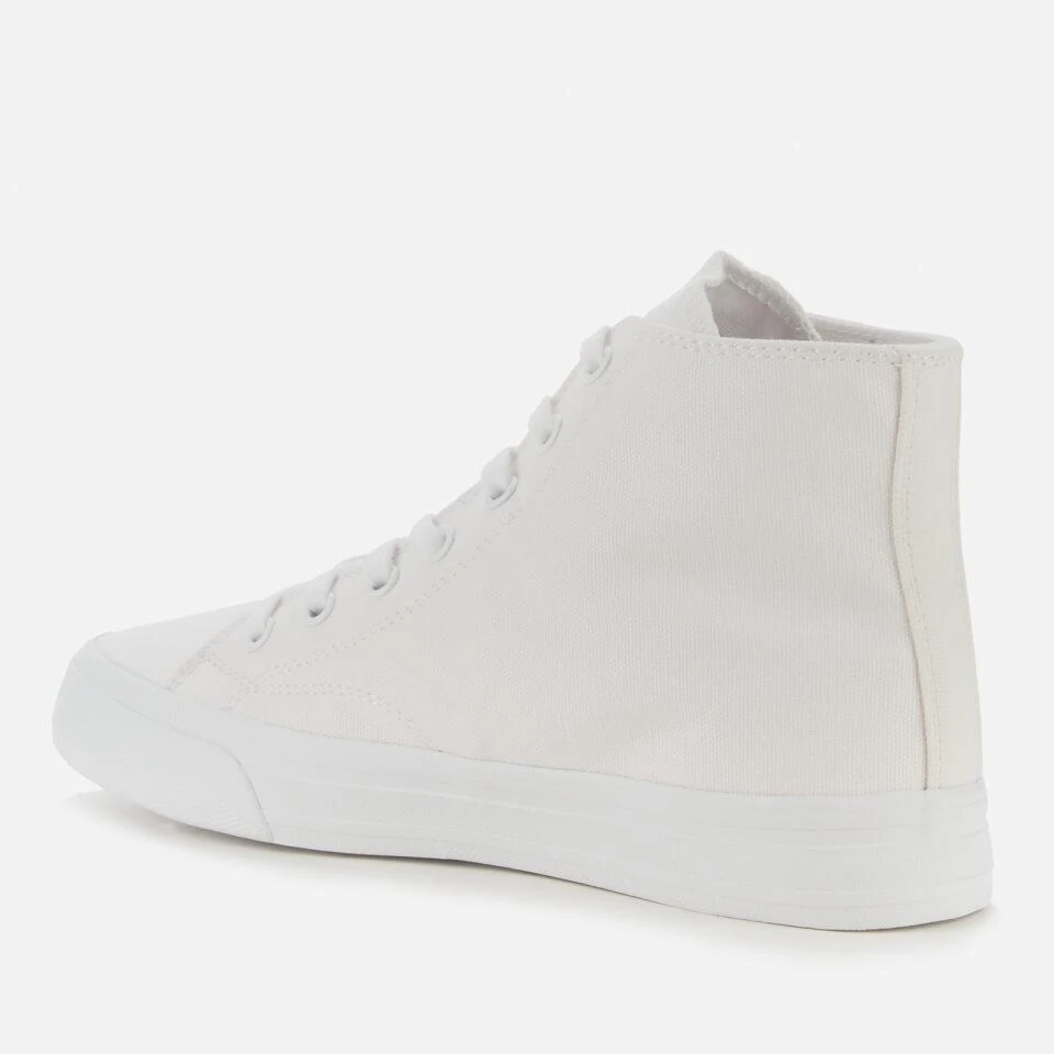 商品Tommy Jeans|TOMMY JEANS WOMEN'S MID CUP CANVAS HI-TOP TRAINERS - WHITE,价格¥376,第3张图片详细描述