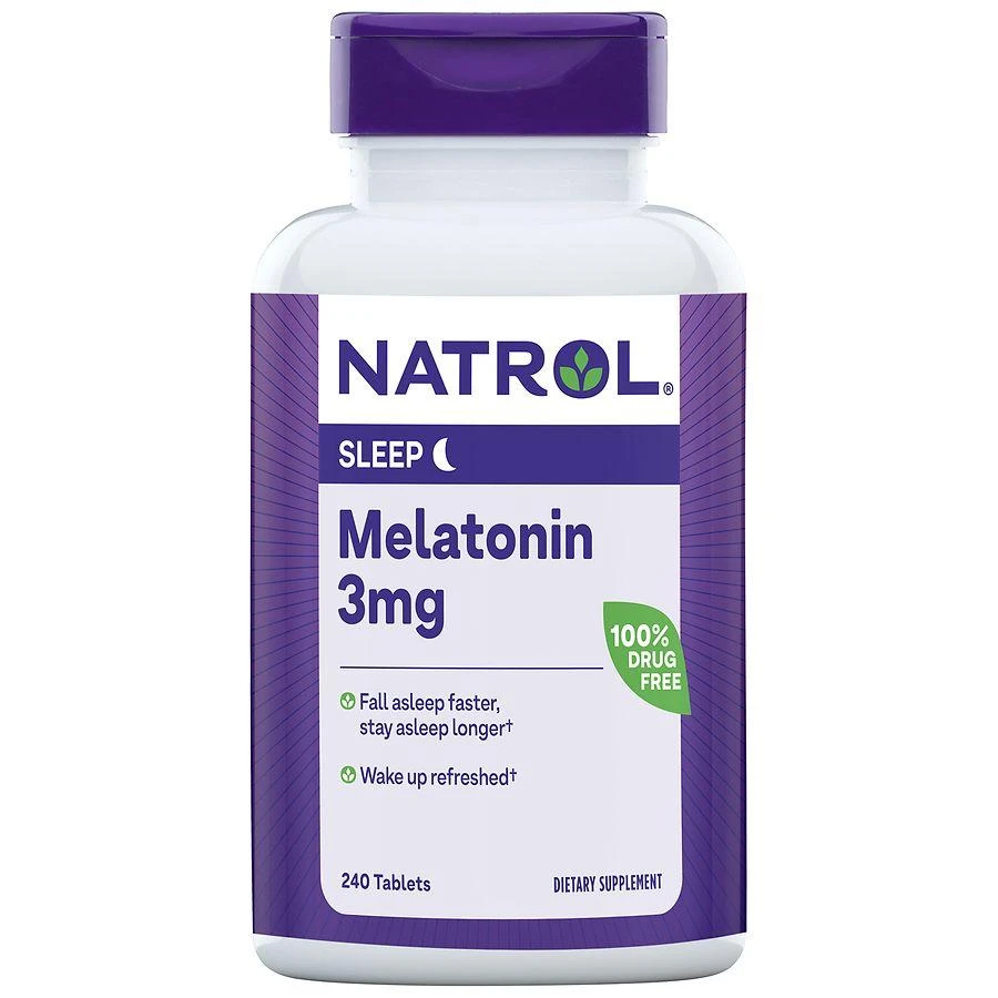 商品Natrol|褪黑素3mg(添加维B6和钙) 240粒,价格¥164,第1张图片