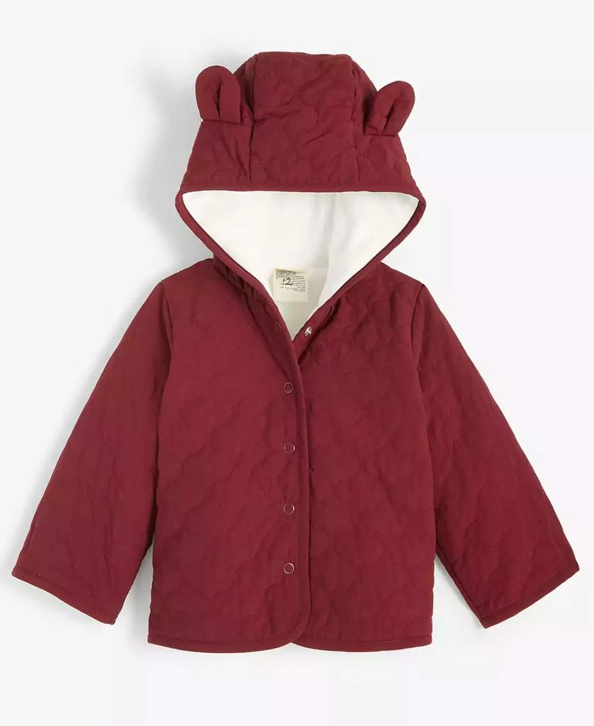 商品First Impressions|Baby Girls Hooded Quilted Fleece-Lined Jacket, Created for Macy's,价格¥126,第1张图片